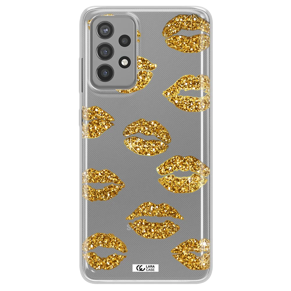 Glitter Lips Samsung A72 Clear TPU Case