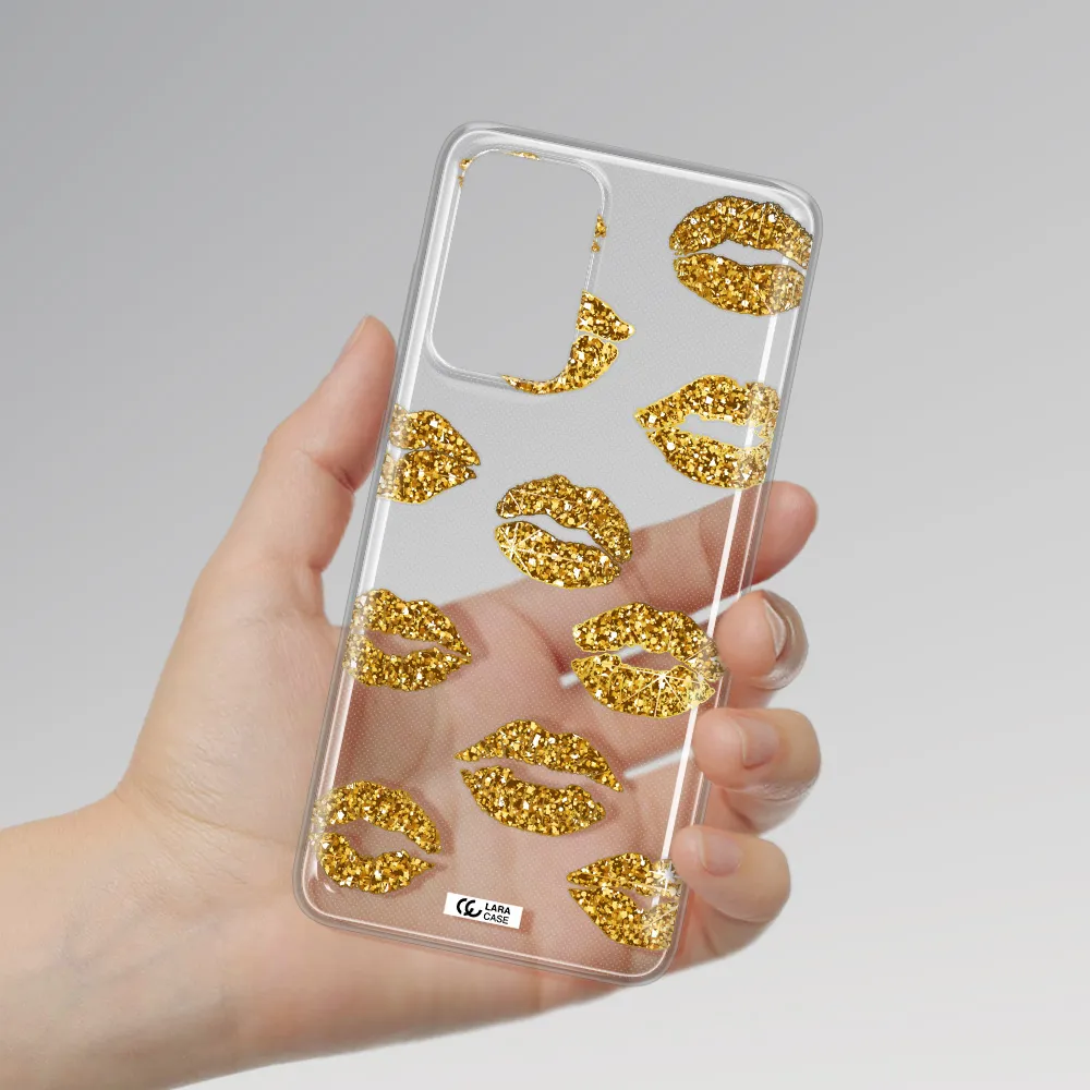 Glitter Lips Samsung A72 Clear TPU Case
