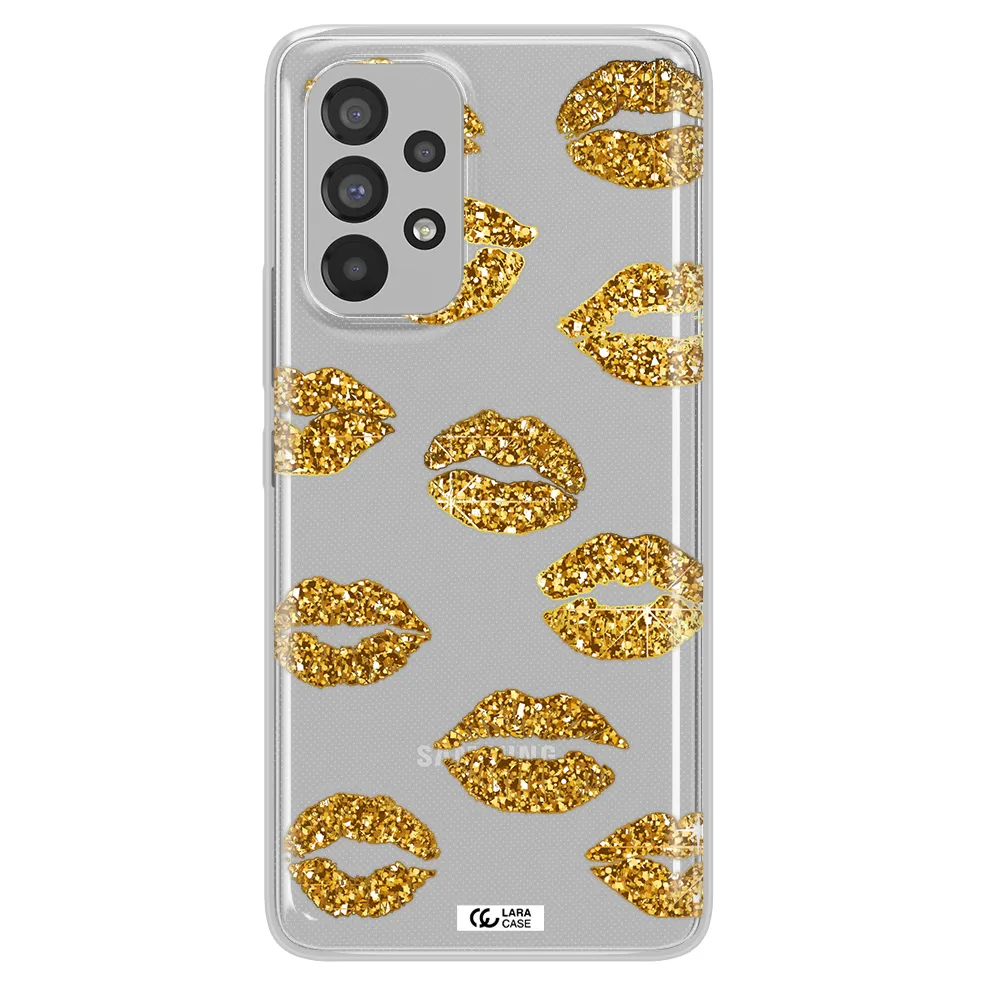 Glitter Lips Samsung A73 Clear TPU Case