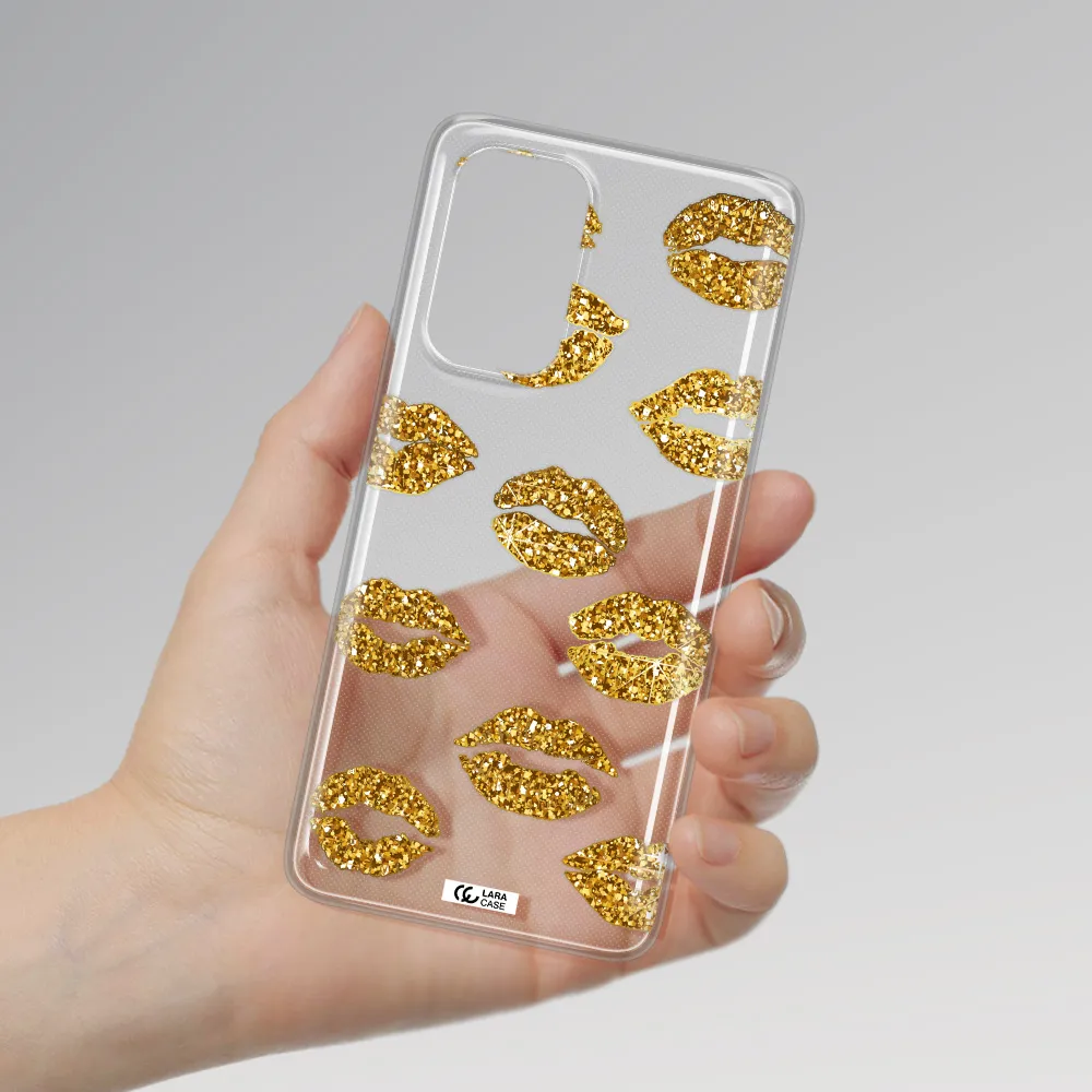 Glitter Lips Samsung A73 Clear TPU Case
