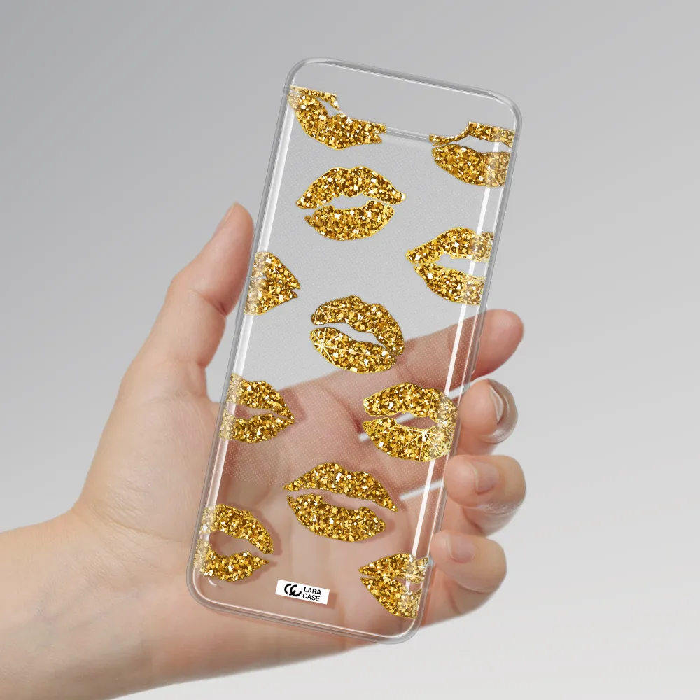 Glitter Lips Samsung A80 Clear TPU Case