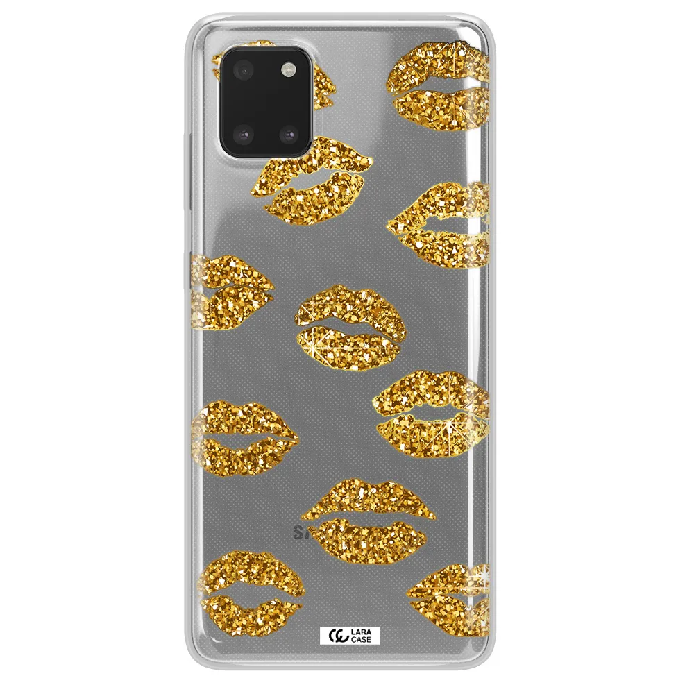 Glitter Lips Samsung A81 Clear TPU Case