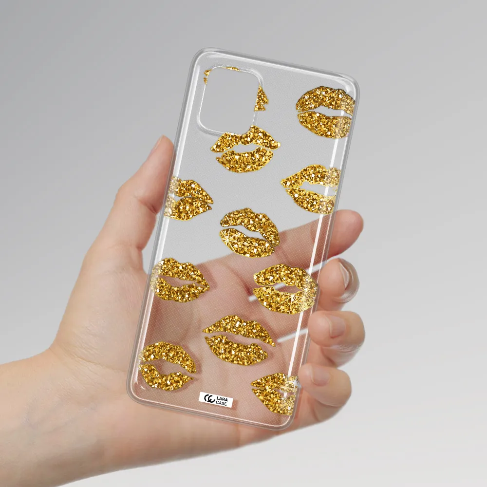 Glitter Lips Samsung A81 Clear TPU Case