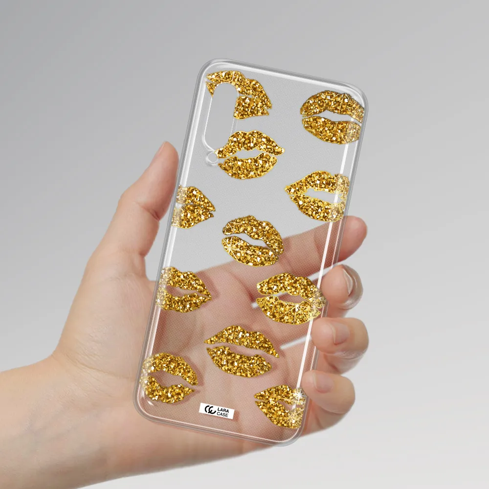 Glitter Lips Samsung A90 Clear TPU Case