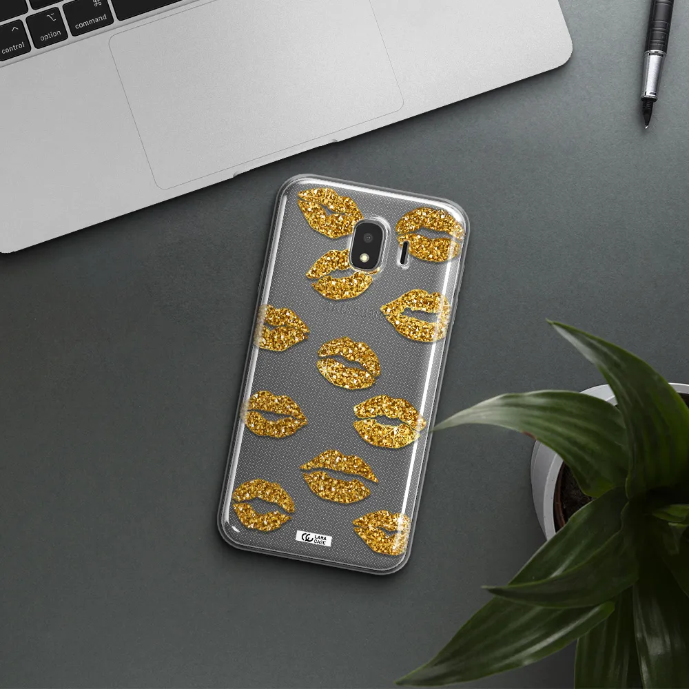 Glitter Lips Samsung J4 Clear TPU Case