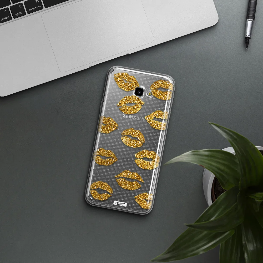 Glitter Lips Samsung J4 Plus Clear TPU Case