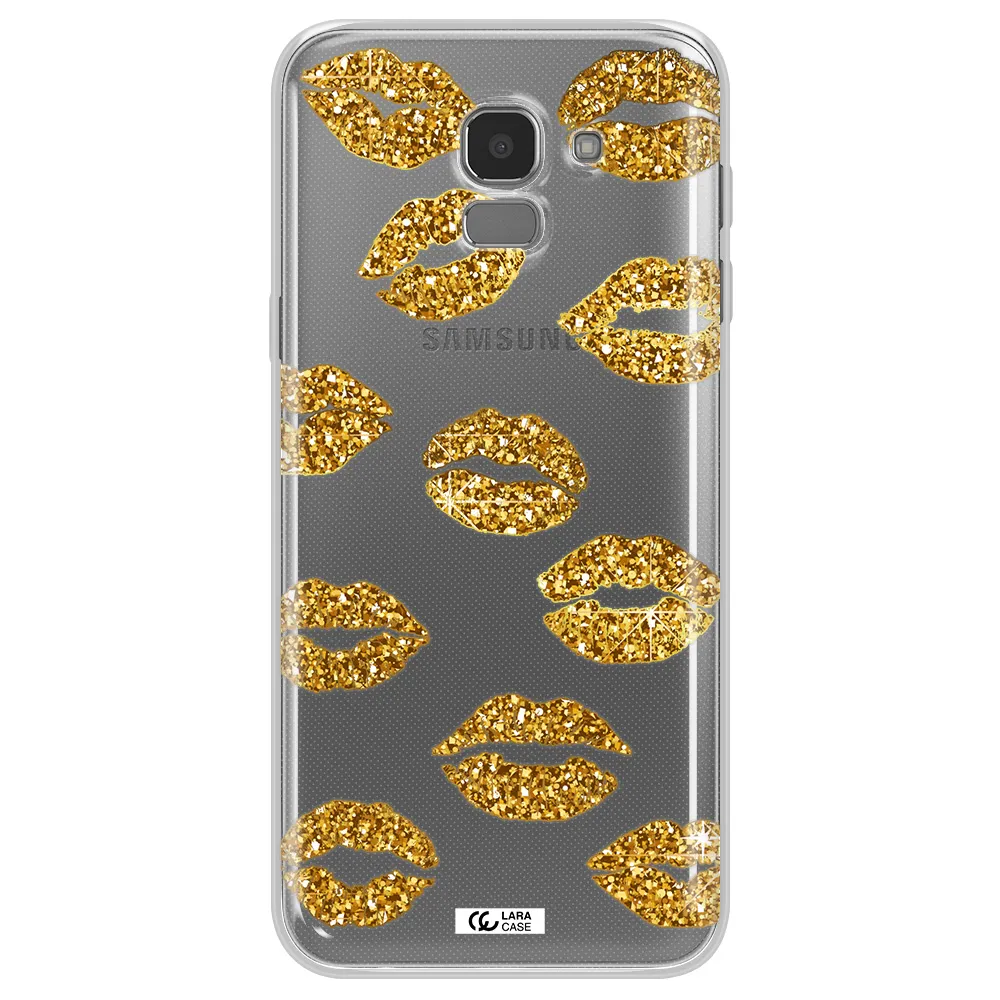 Glitter Lips Samsung J6 Clear TPU Case