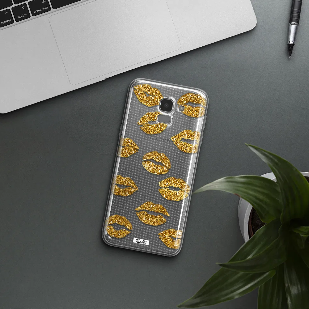 Glitter Lips Samsung J6 Clear TPU Case