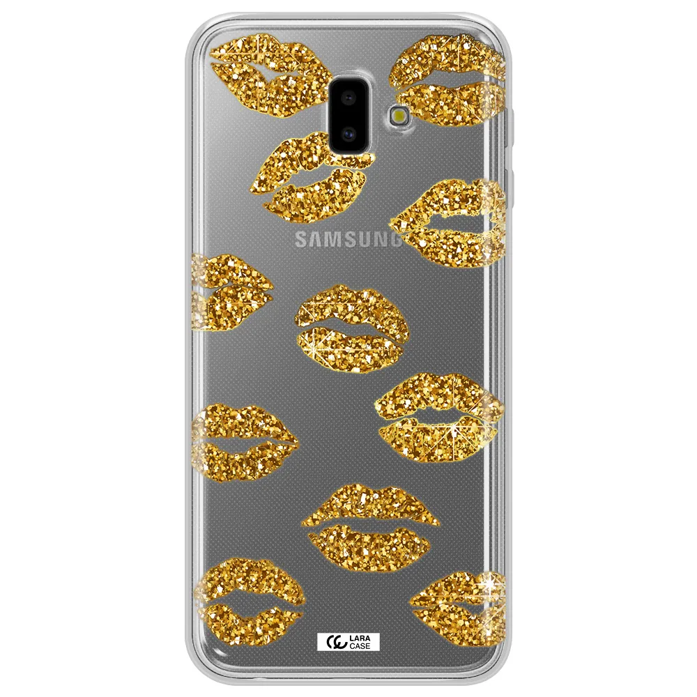 Glitter Lips Samsung J6 Plus Clear TPU Case