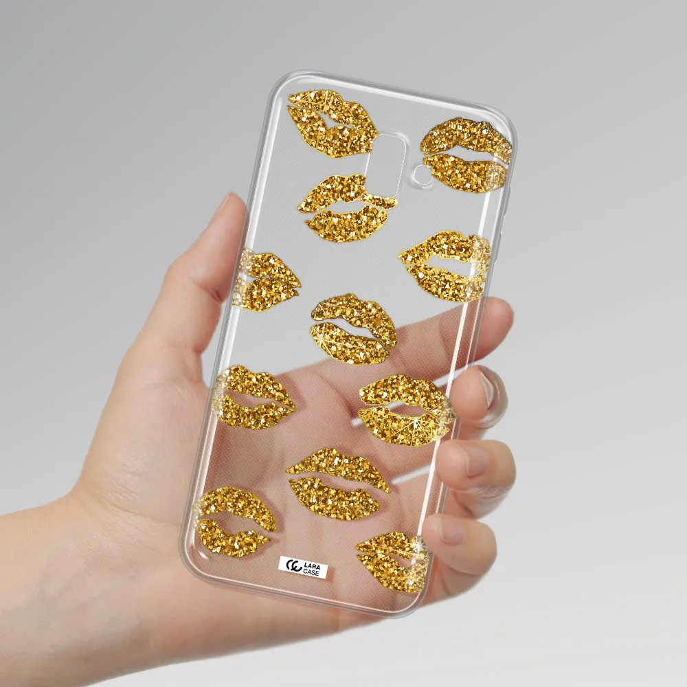 Glitter Lips Samsung J6 Plus Clear TPU Case