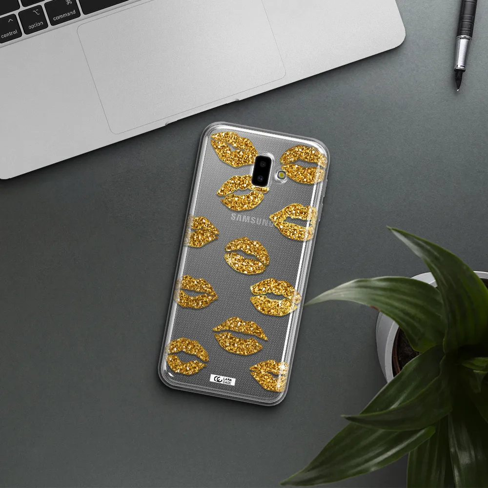 Glitter Lips Samsung J6 Plus Clear TPU Case