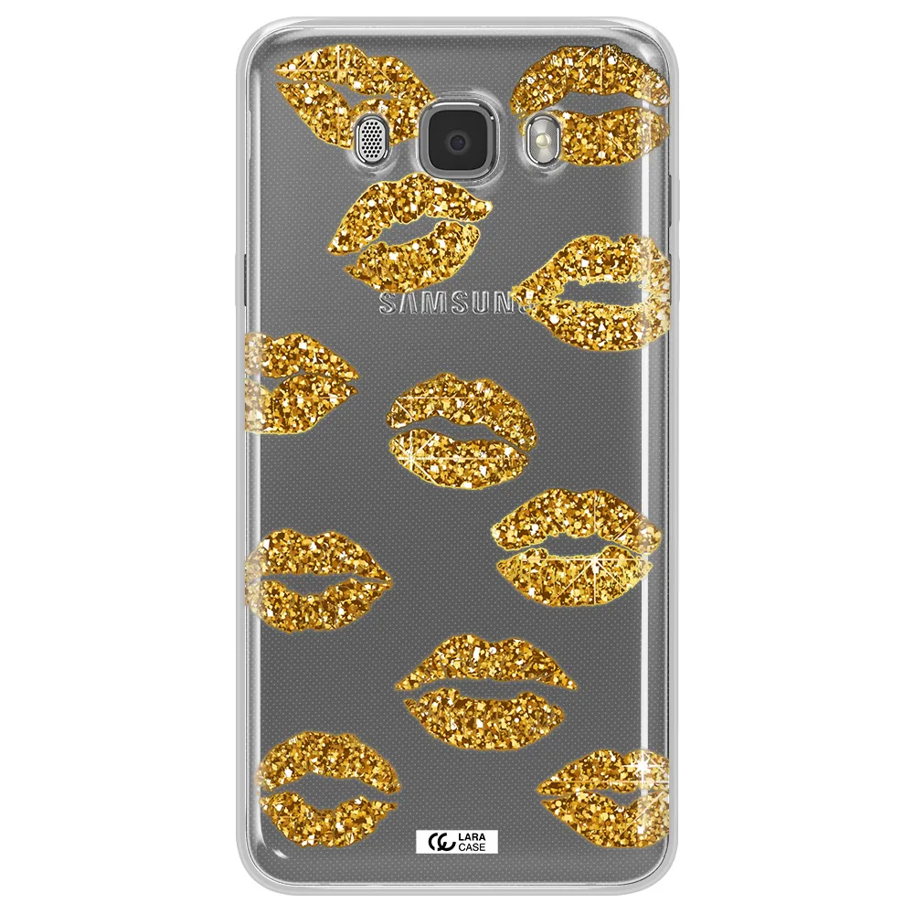 Glitter Lips Samsung J7 2016 Clear TPU Case