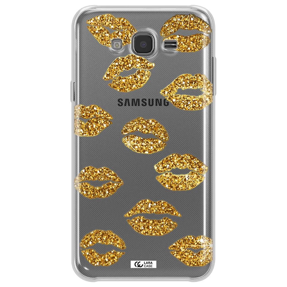 Glitter Lips Samsung J7 Clear TPU Case