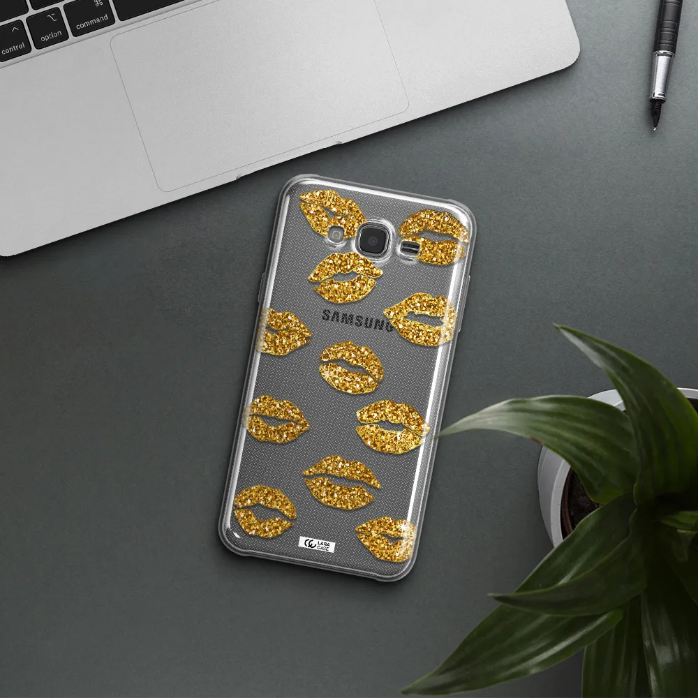 Glitter Lips Samsung J7 Core Clear TPU Case