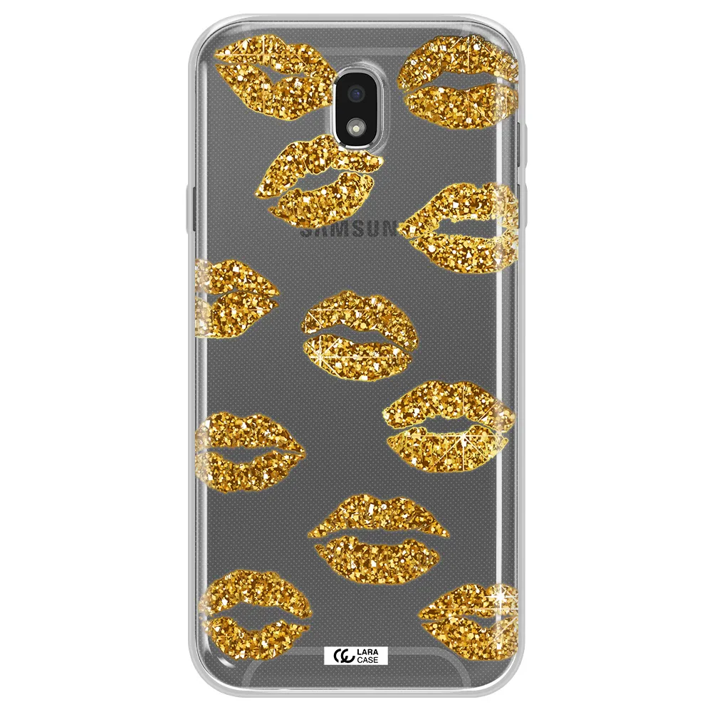 Glitter Lips Samsung J7 Pro Clear TPU Case