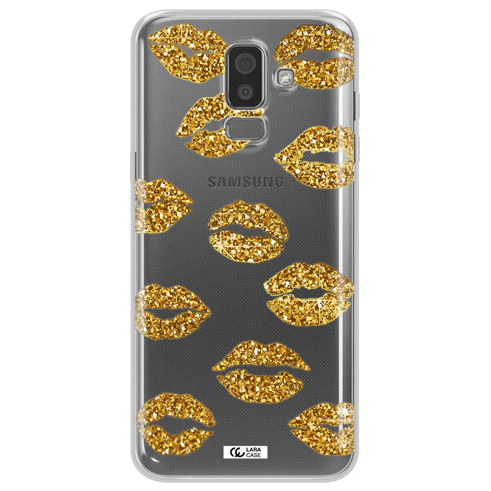 Glitter Lips Samsung J8 Clear TPU Case