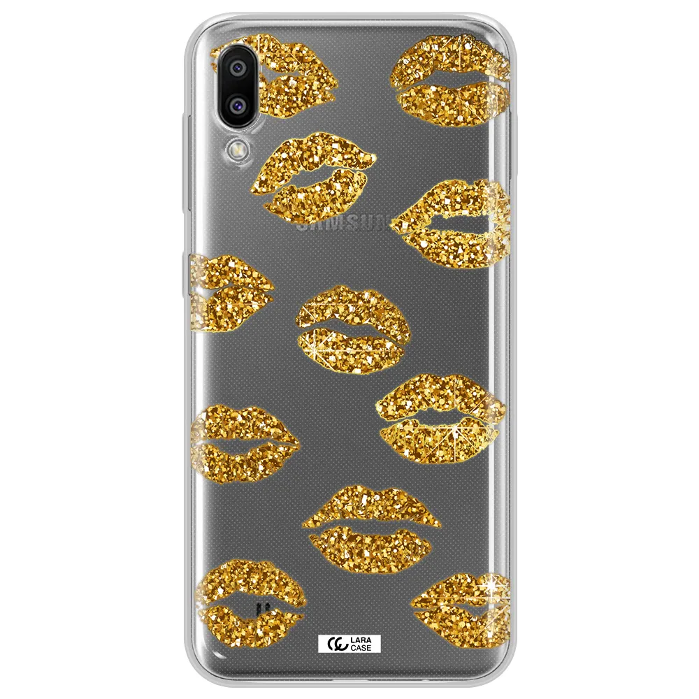 Glitter Lips Samsung M10 Clear TPU Case
