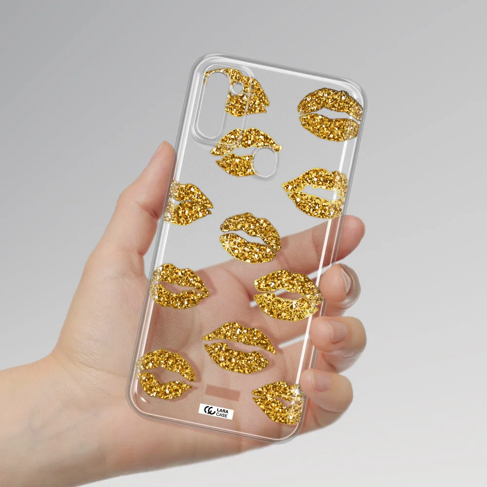 Glitter Lips Samsung M11 Clear TPU Case