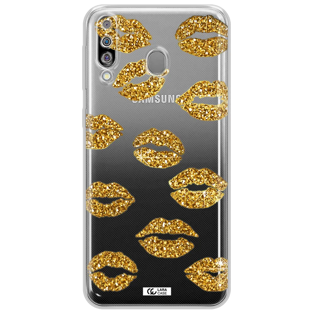 Glitter Lips Samsung M30 Clear TPU Case