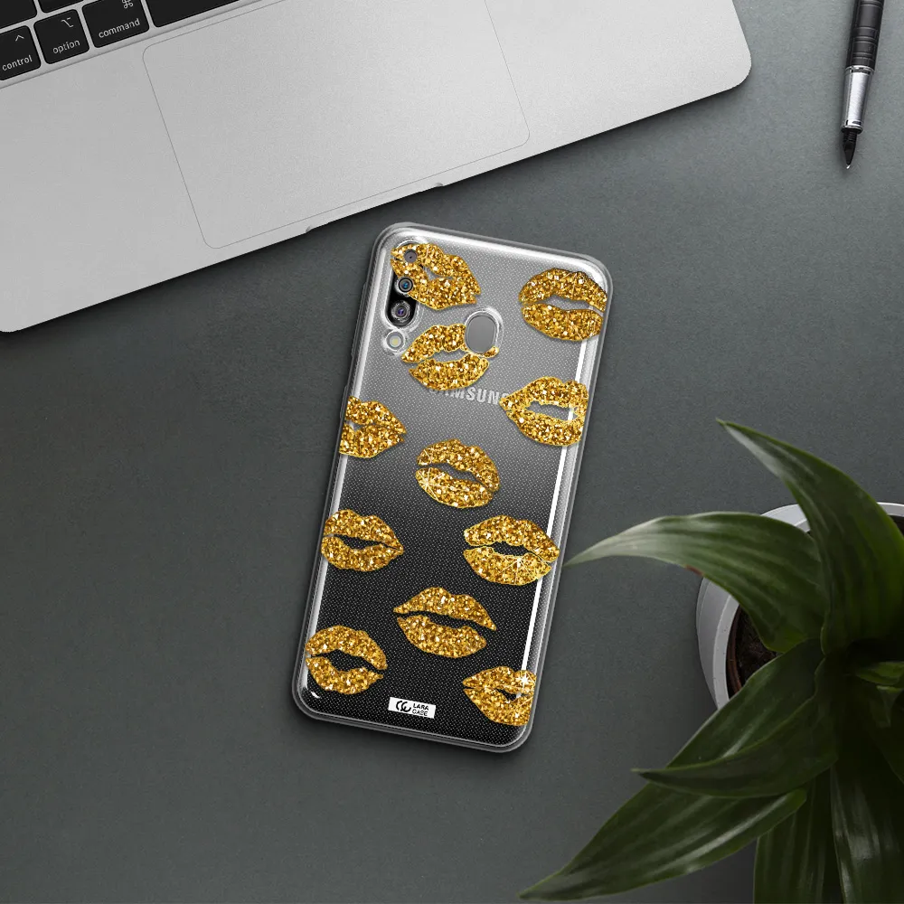 Glitter Lips Samsung M30 Clear TPU Case
