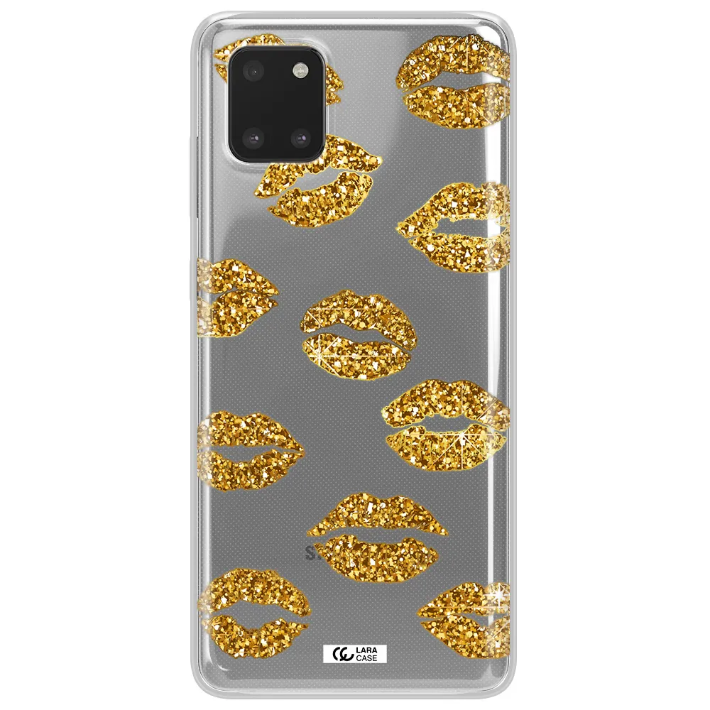 Glitter Lips Samsung Note 10 Lite Clear TPU Case