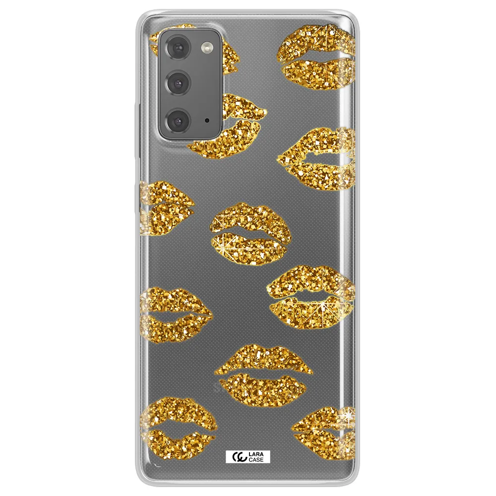 Glitter Lips Samsung Note 20 Clear TPU Case