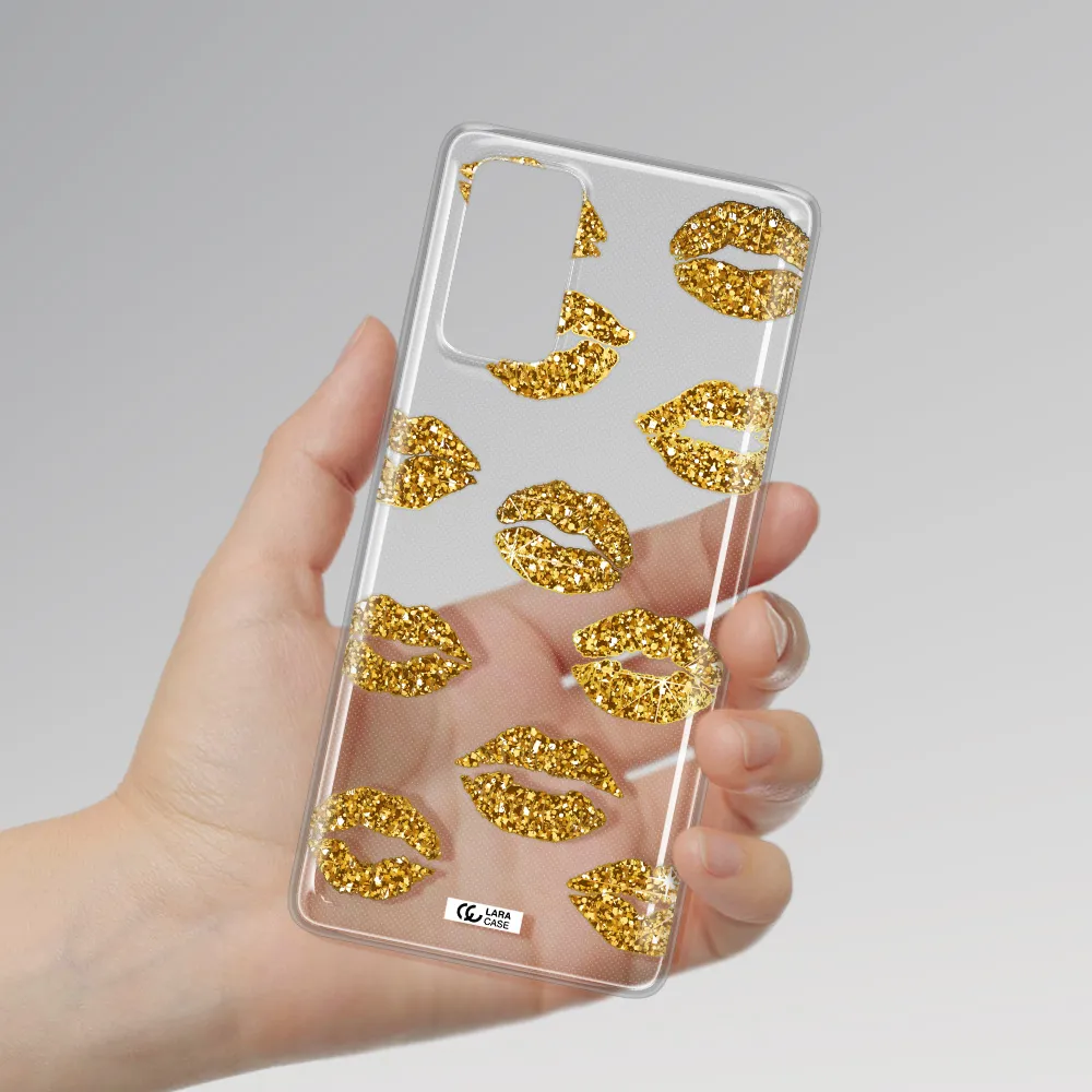 Glitter Lips Samsung Note 20 Clear TPU Case