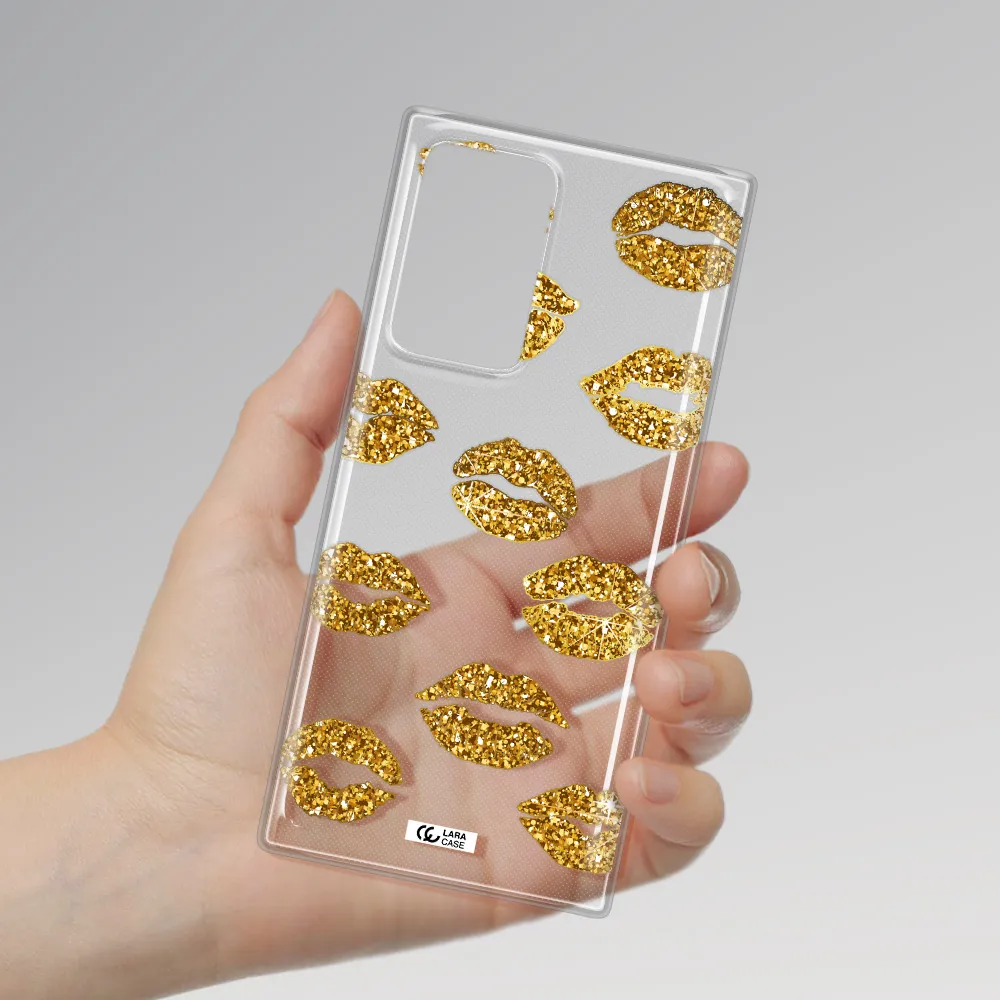 Glitter Lips Samsung Note 20 Ultra Clear TPU Case