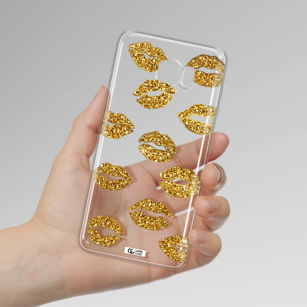 Glitter Lips Samsung Note 5 Clear TPU Case