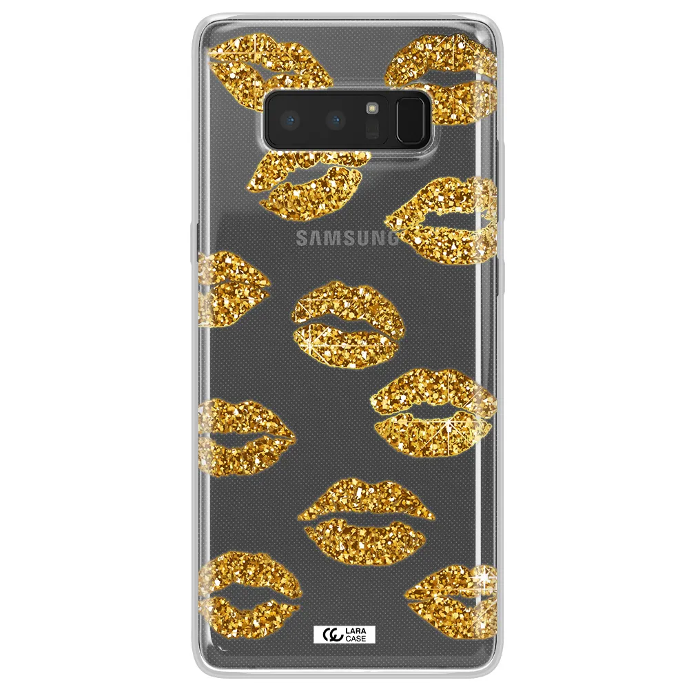Glitter Lips Samsung Note 8 Clear TPU Case