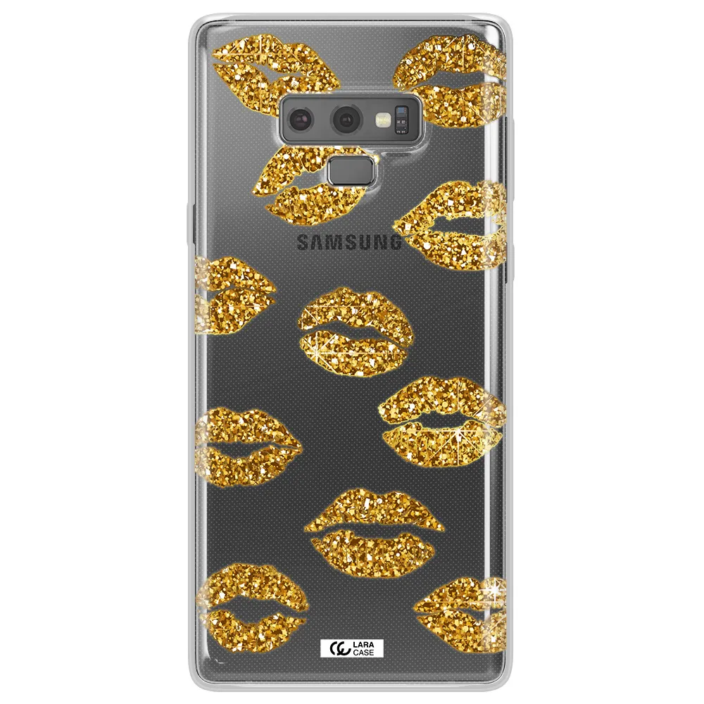 Glitter Lips Samsung Note 9 Clear TPU Case