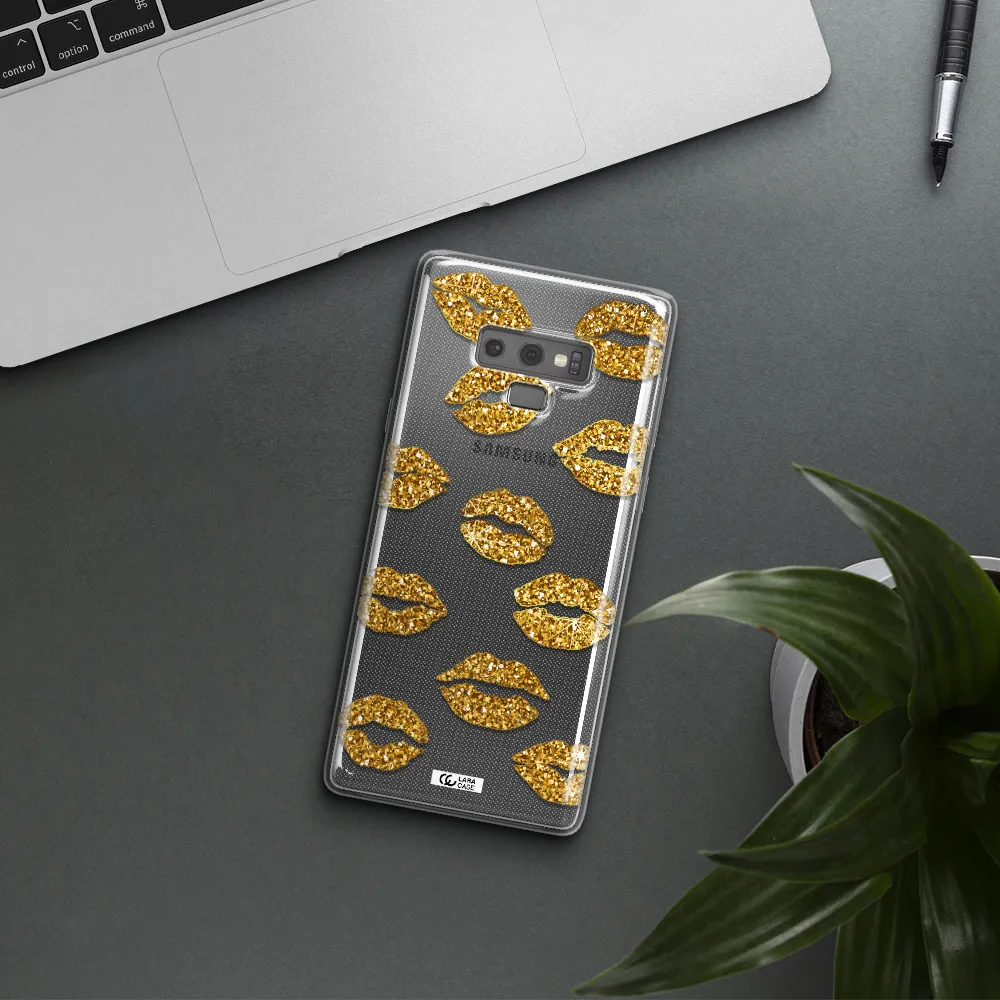 Glitter Lips Samsung Note 9 Clear TPU Case