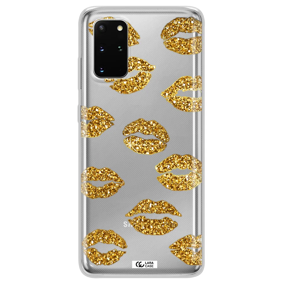 Glitter Lips Samsung S 20 Plus Clear TPU Case