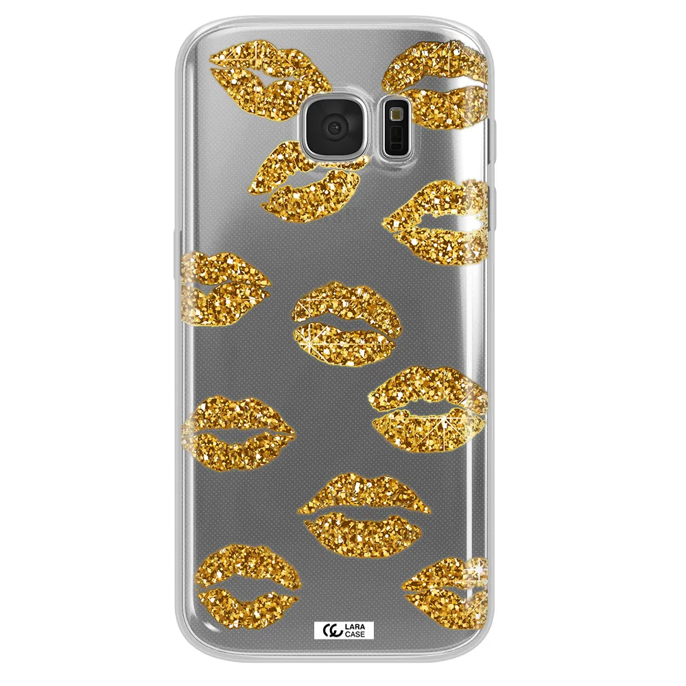 Glitter Lips Samsung S 7 Clear TPU Case