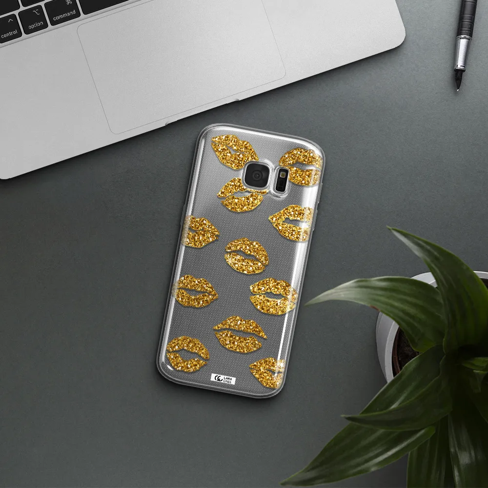 Glitter Lips Samsung S 7 Clear TPU Case