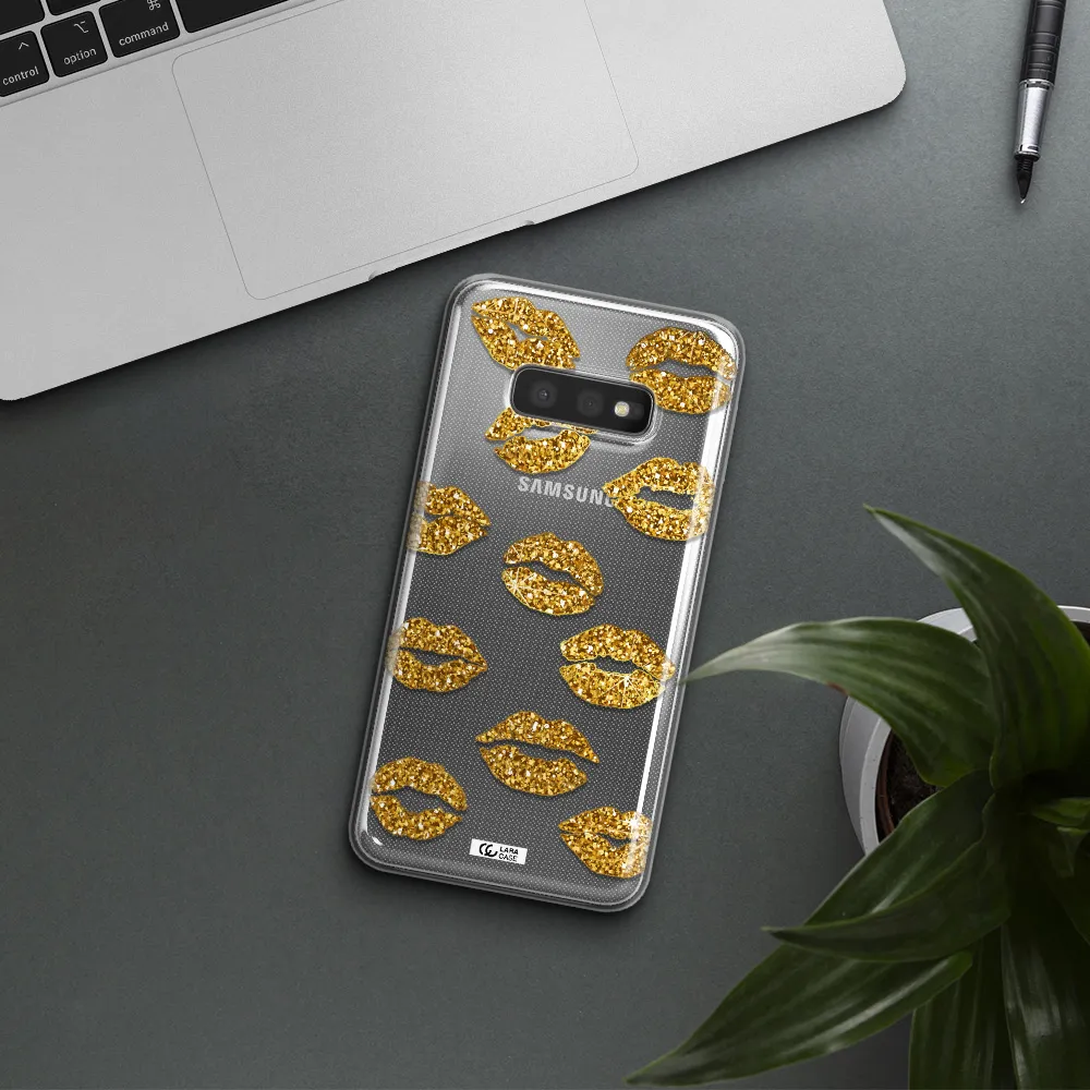 Glitter Lips Samsung S10e Clear TPU Case