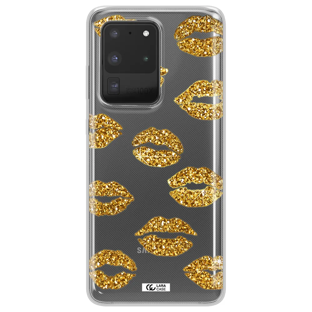 Glitter Lips Samsung S20 Ultra Clear TPU Case