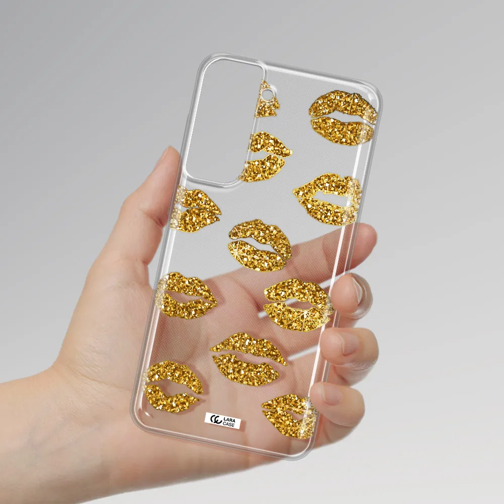 Glitter Lips Samsung S21 Fe Clear Tpu Case