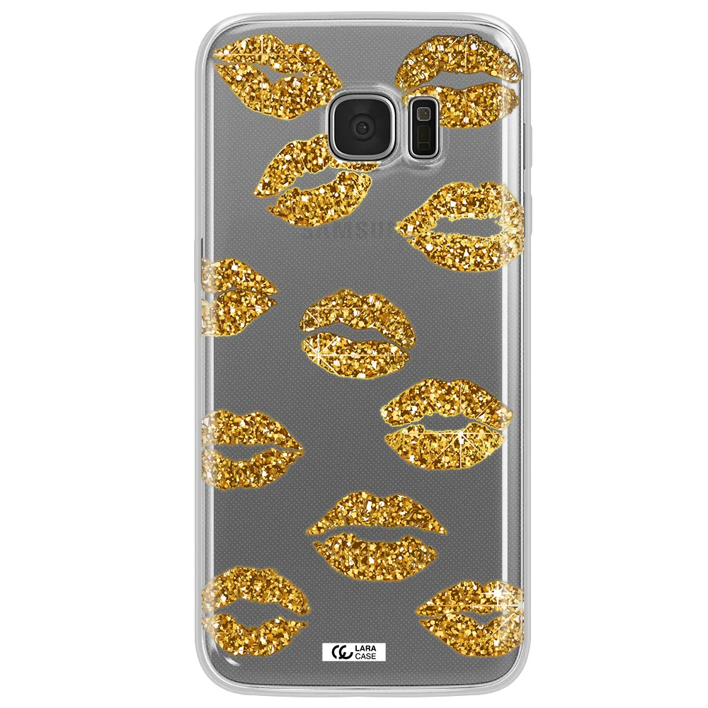 Glitter Lips Samsung S7 Edge Clear TPU Case