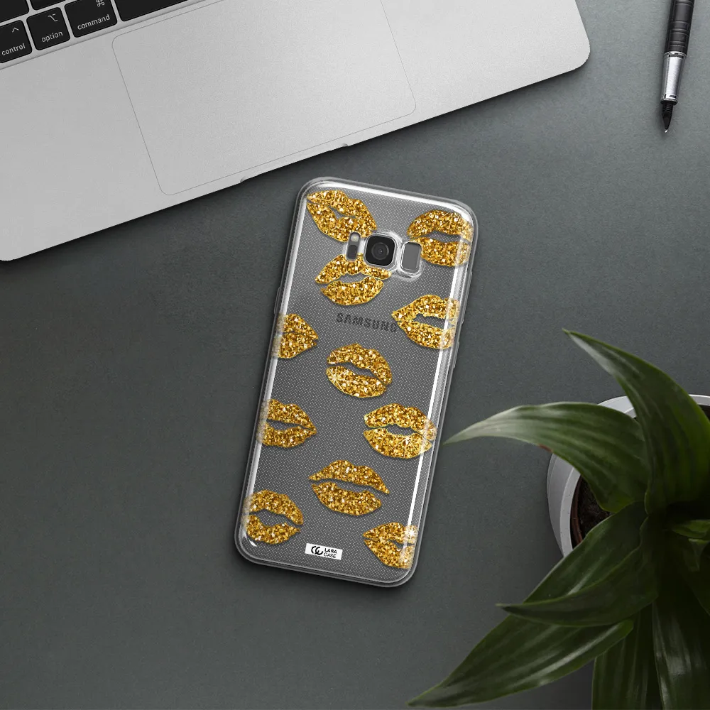 Glitter Lips Samsung S8 Clear TPU Case