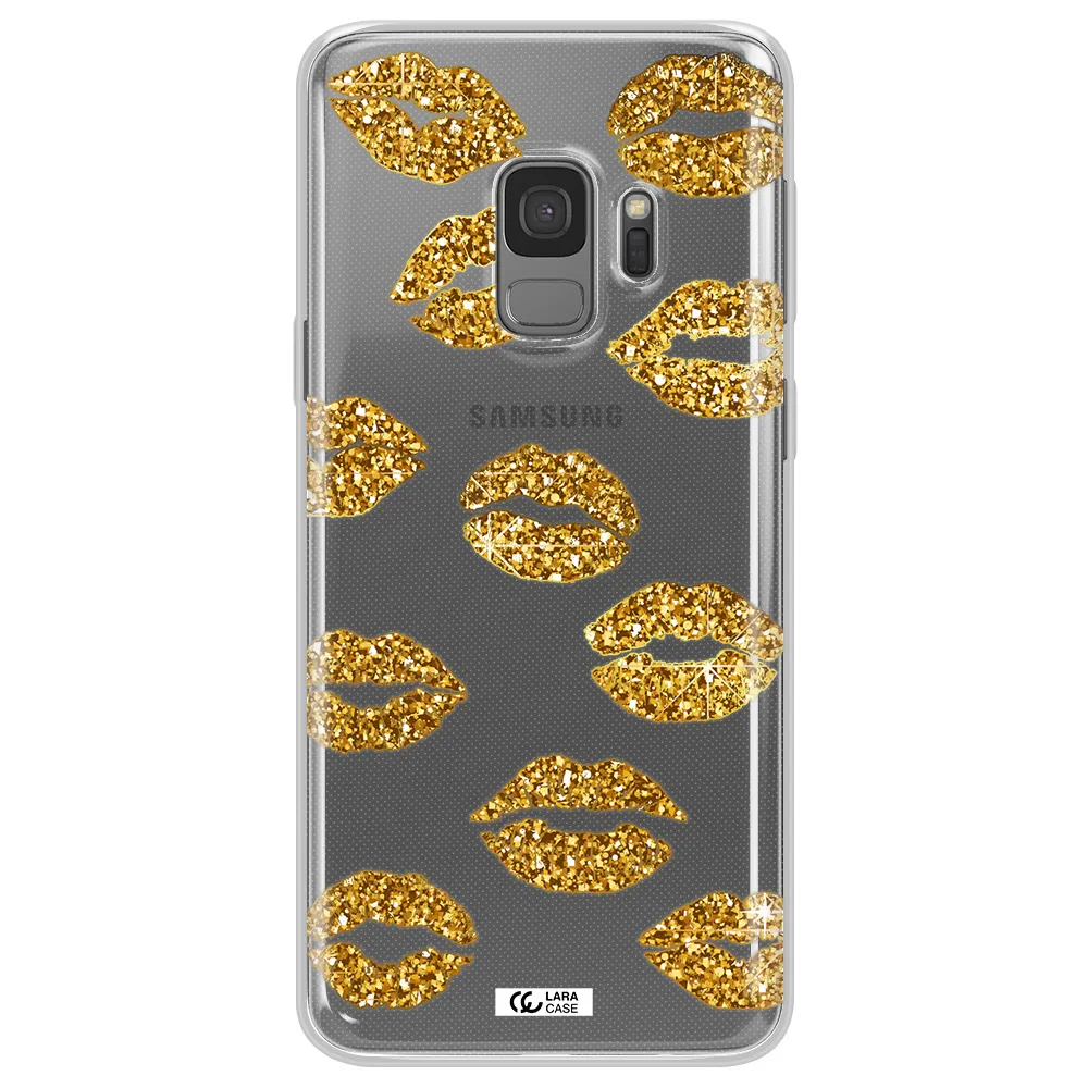 Glitter Lips Samsung S9 Clear TPU Case