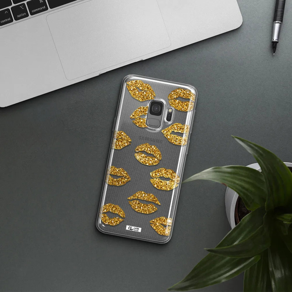Glitter Lips Samsung S9 Clear TPU Case