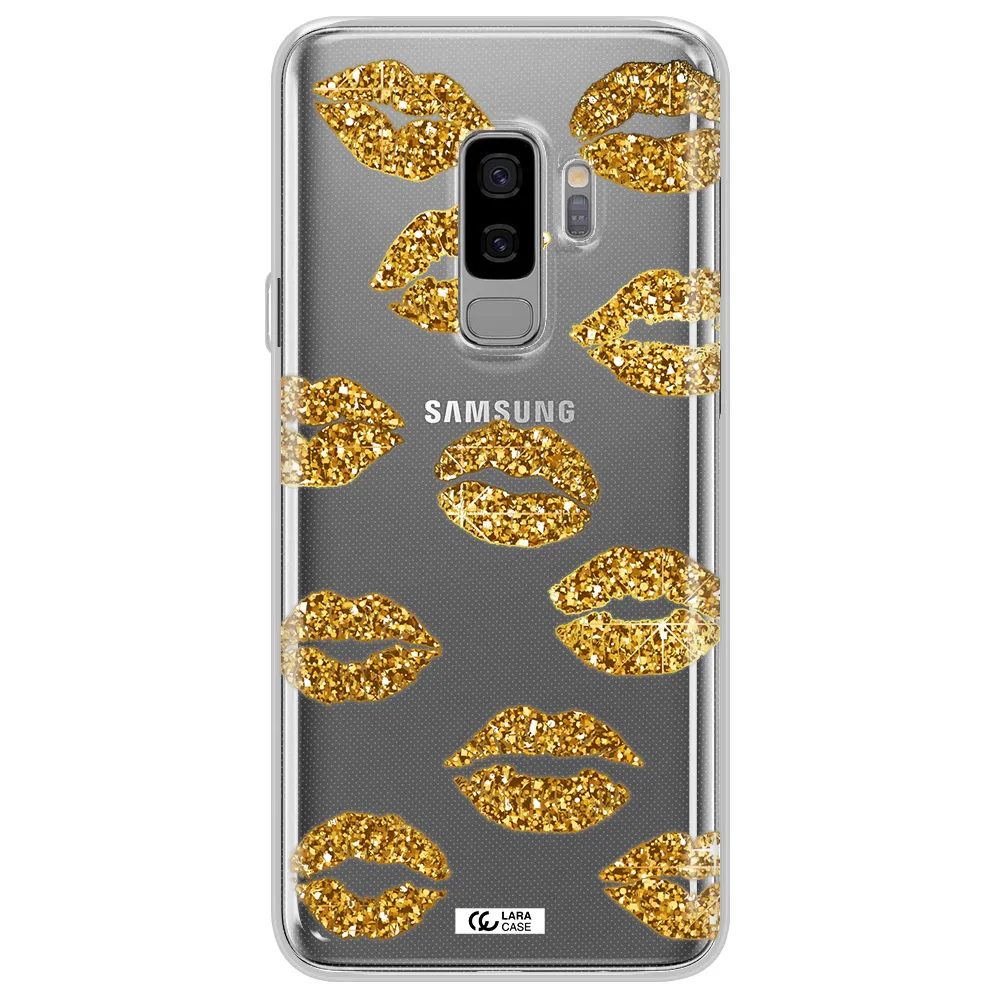 Glitter Lips Samsung S9 Plus Clear TPU Case