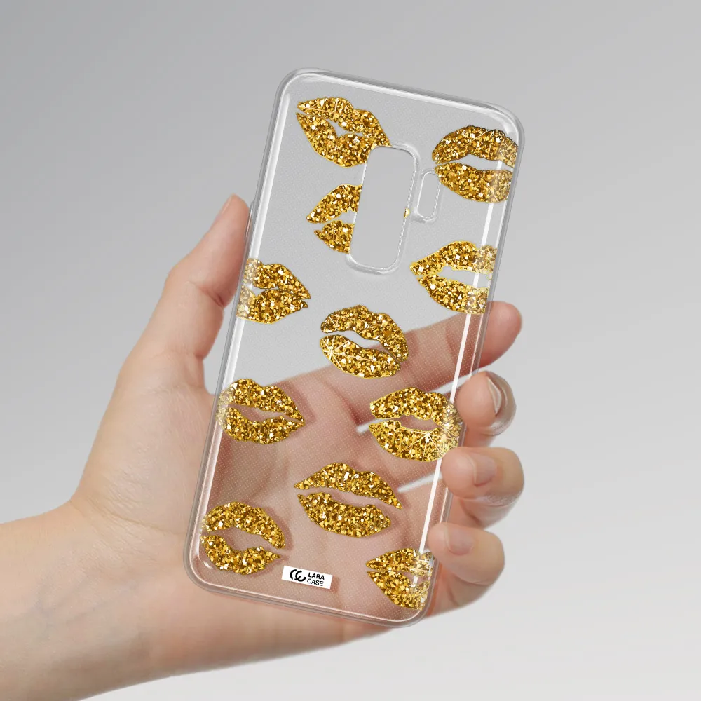 Glitter Lips Samsung S9 Plus Clear TPU Case