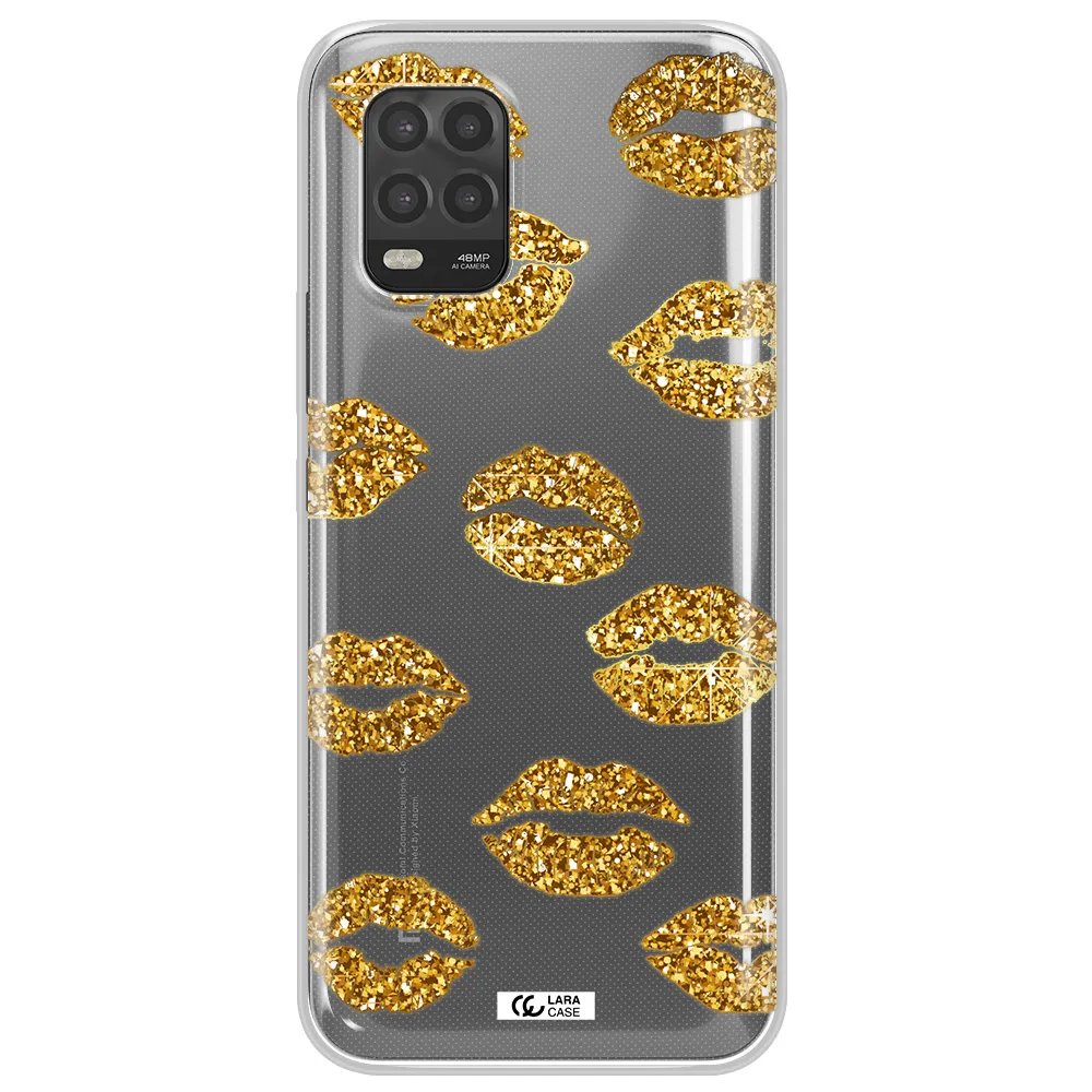 Glitter Lips Xiaomi Mi 10 Lite Clear TPU Case