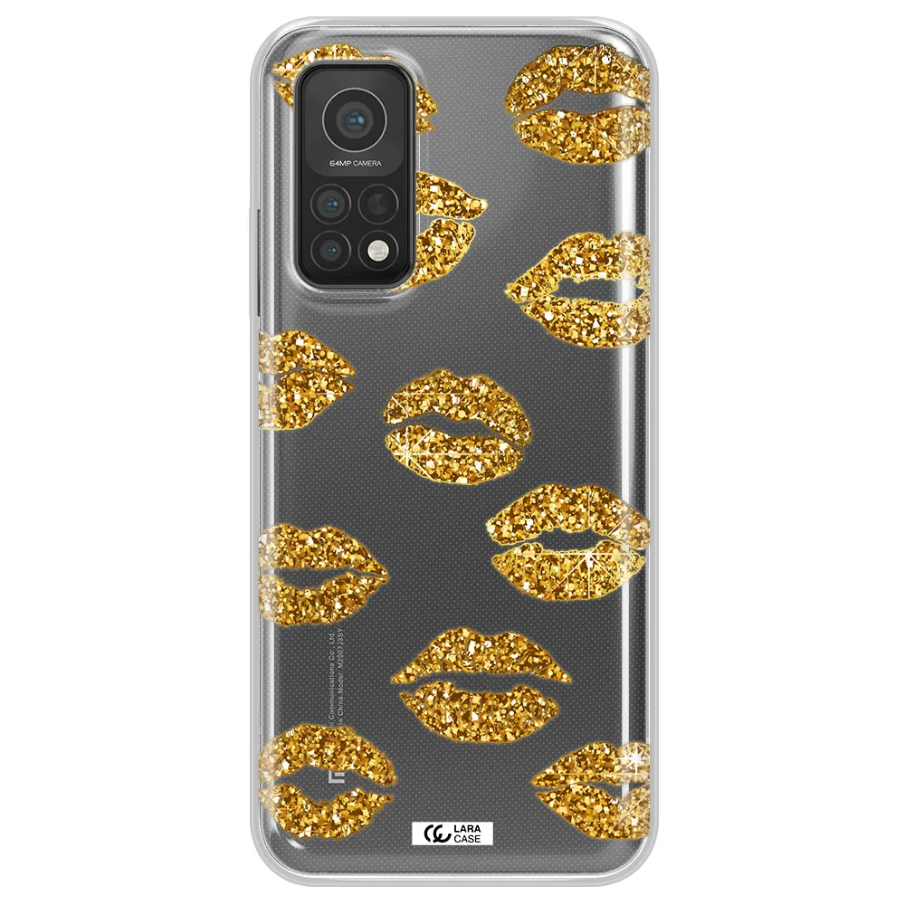 Glitter Lips Xiaomi Mi 10T Clear TPU Case