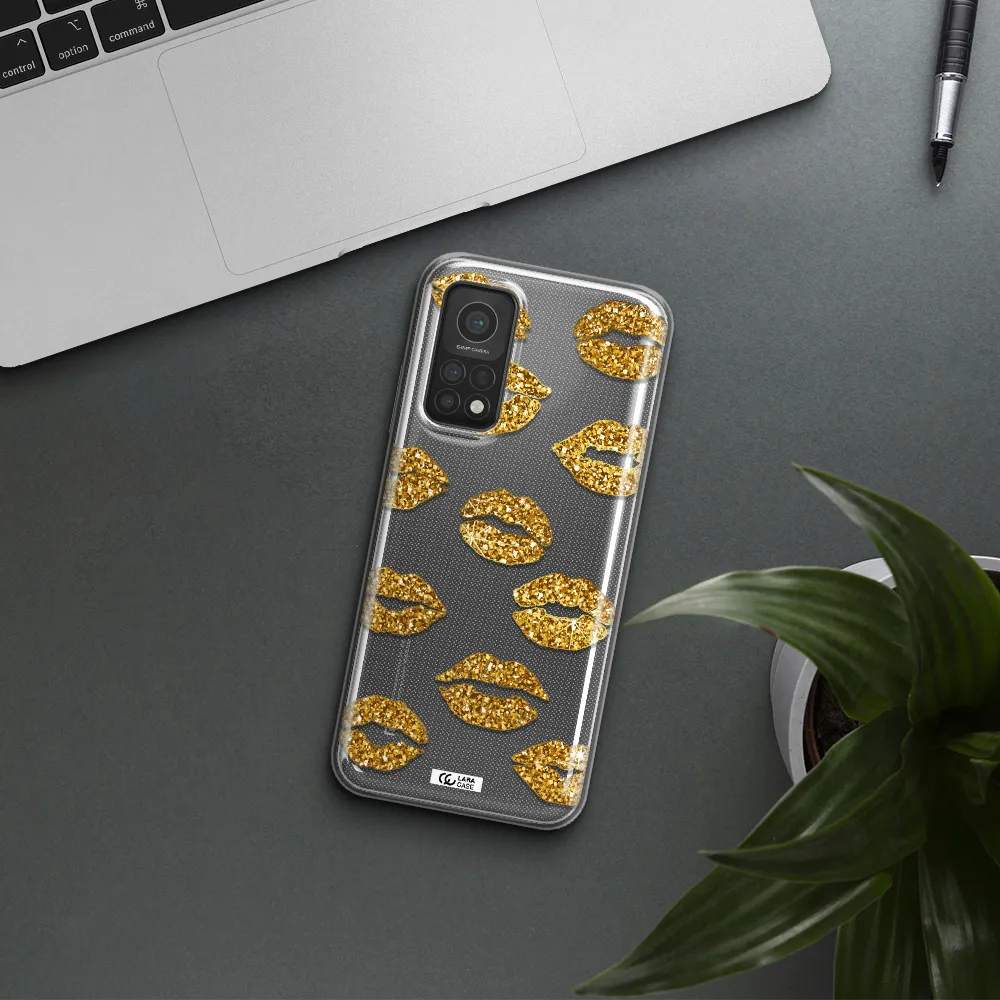 Glitter Lips Xiaomi Mi 10T Clear TPU Case