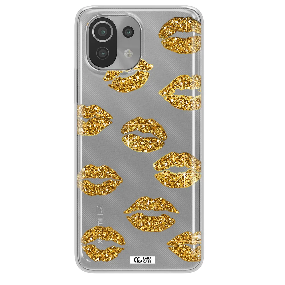 Glitter Lips Xiaomi Mi 11 Lite Clear TPU Case