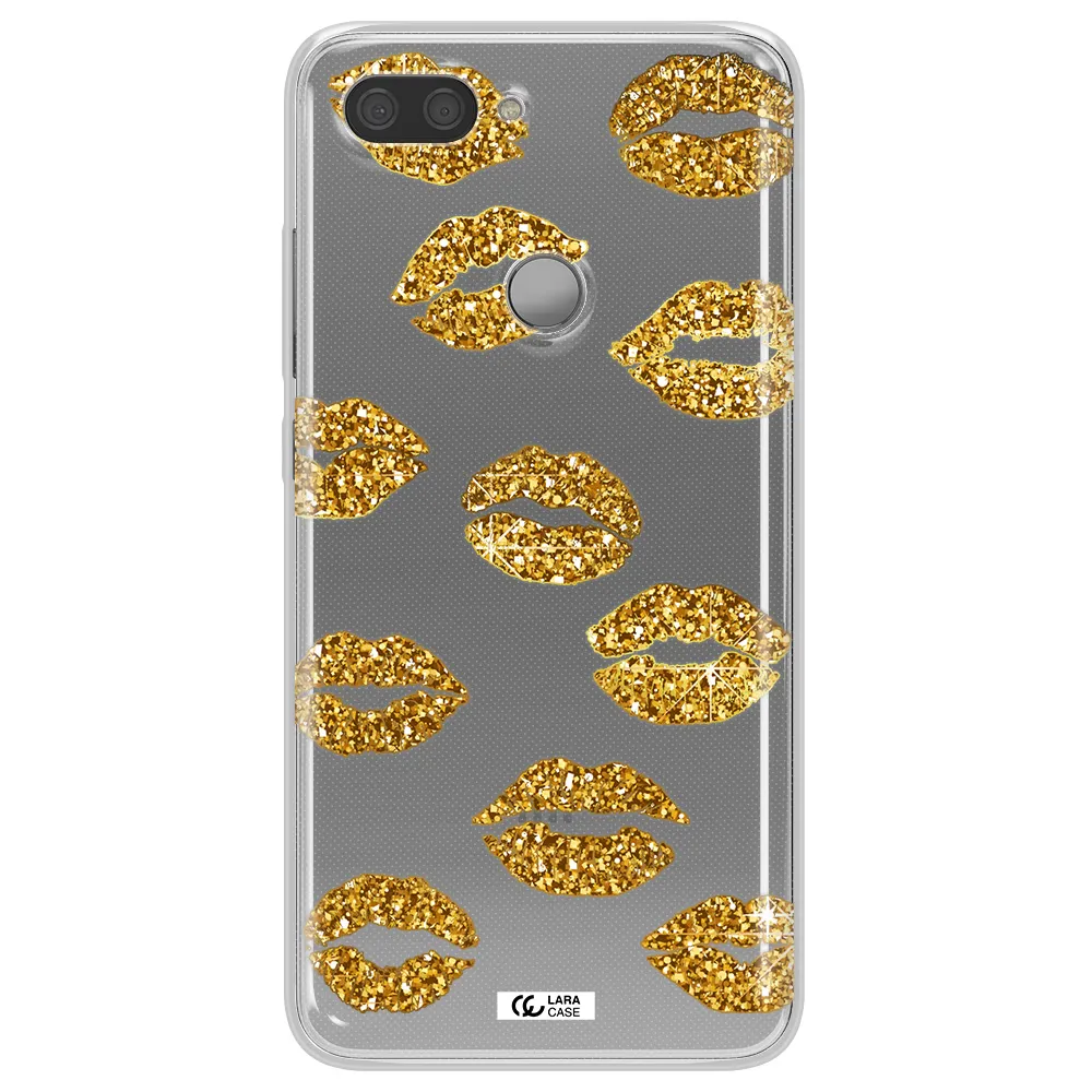 Glitter Lips Xiaomi Mi 8 Lite Clear TPU Case
