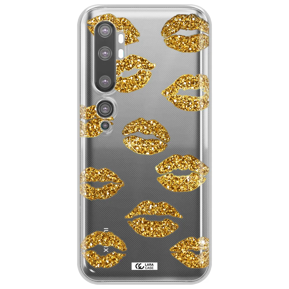Glitter Lips Xiaomi Mi Note 10 Clear TPU Case